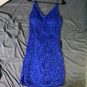 Blue lace dress
